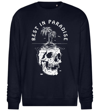 Rest In Paradise Island Design - Comfort Essential Unisex Sweater_FRENCH NAVY_front