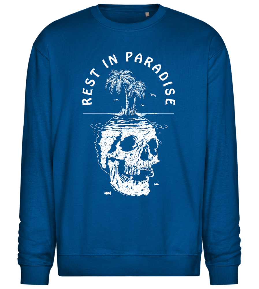 Rest In Paradise Island Design - Comfort Essential Unisex Sweater_ROYAL_front