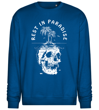 Rest In Paradise Island Design - Comfort Essential Unisex Sweater_ROYAL_front