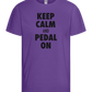 Keep Calm and Pedal On Design - Basic kids t-shirt_DARK PURPLE_front