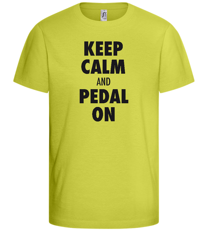 Keep Calm and Pedal On Design - Basic kids t-shirt_GREEN APPLE_front