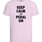 Keep Calm and Pedal On Design - Basic kids t-shirt_LIGHT PINK_front