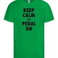 Keep Calm and Pedal On Design - Basic kids t-shirt_MEADOW GREEN_front