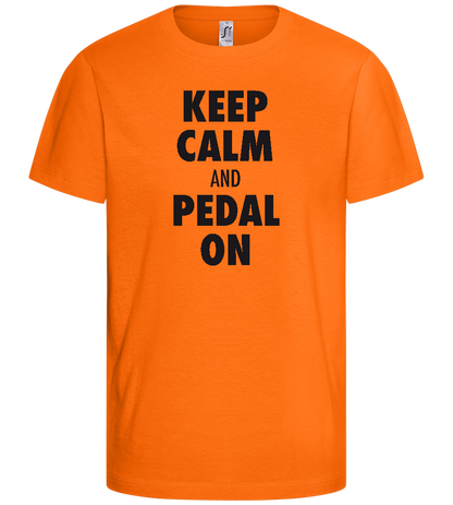 Keep Calm and Pedal On Design - Basic kids t-shirt_ORANGE_front