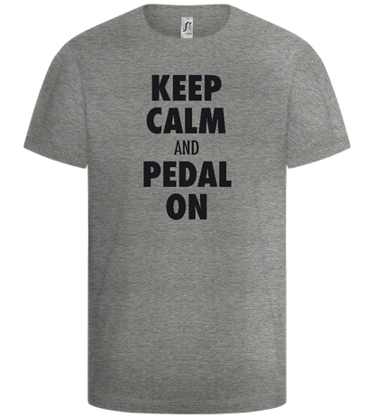 Keep Calm and Pedal On Design - Basic kids t-shirt_ORION GREY_front