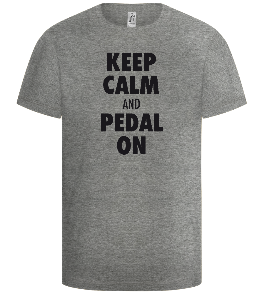 Keep Calm and Pedal On Design - Basic kids t-shirt_ORION GREY_front