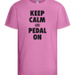 Keep Calm and Pedal On Design - Basic kids t-shirt_PINK ORCHID_front