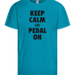 Keep Calm and Pedal On Design - Basic kids t-shirt_TURQUOISE_front