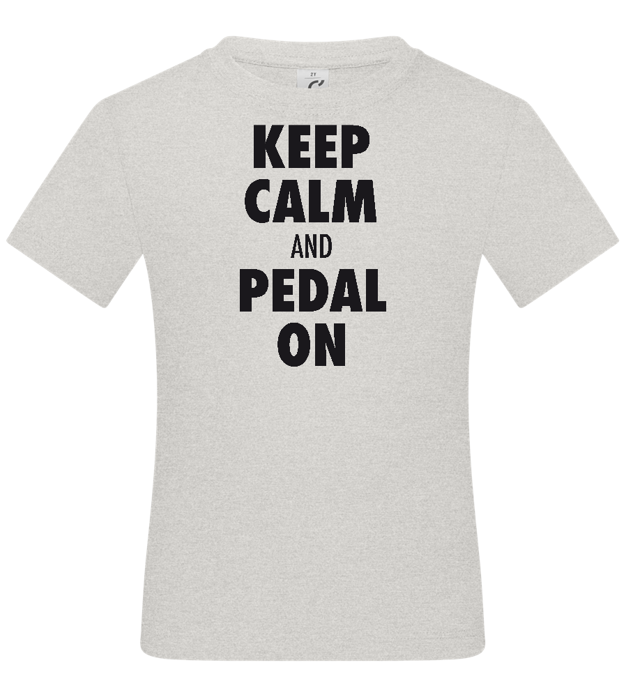 Keep Calm and Pedal On Design - Basic kids t-shirt_VIBRANT WHITE_front