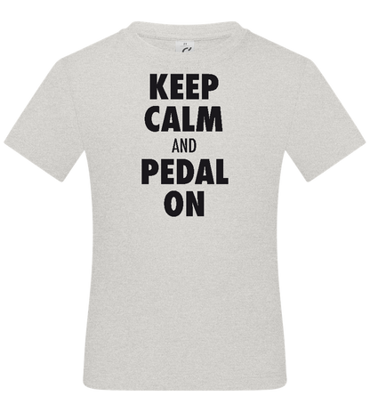 Keep Calm and Pedal On Design - Basic kids t-shirt_VIBRANT WHITE_front