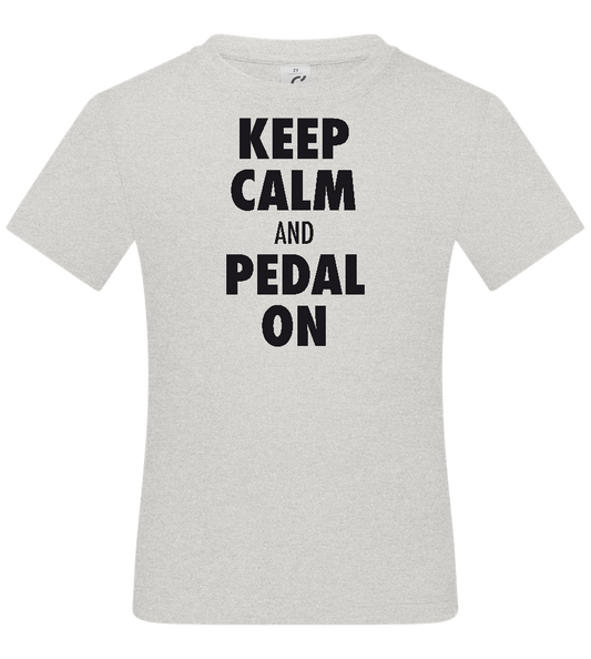 Keep Calm and Pedal On Design - Basic kids t-shirt_VIBRANT WHITE_front