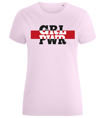 GRL PWR 1 Design - Comfort women's fitted t-shirt_LIGHT PINK_front