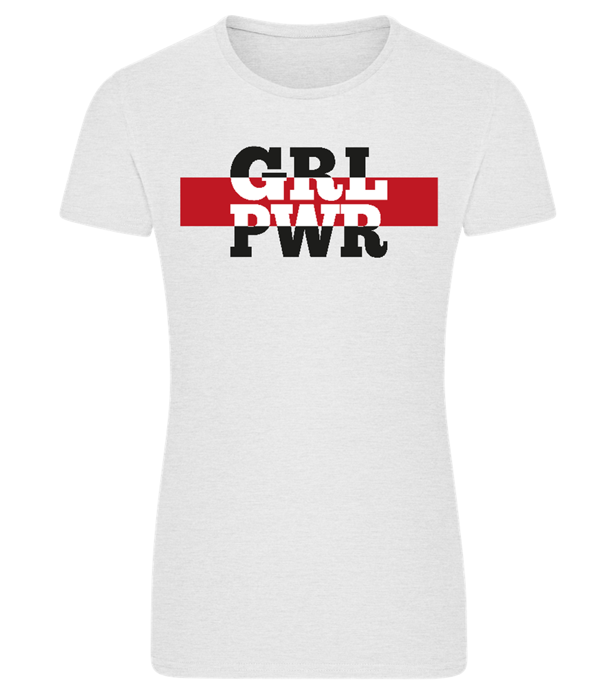 GRL PWR 1 Design - Comfort women's fitted t-shirt_VIBRANT WHITE_front