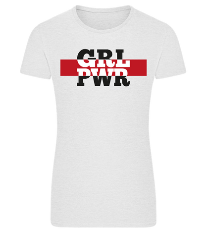 GRL PWR 1 Design - Comfort women's fitted t-shirt_VIBRANT WHITE_front