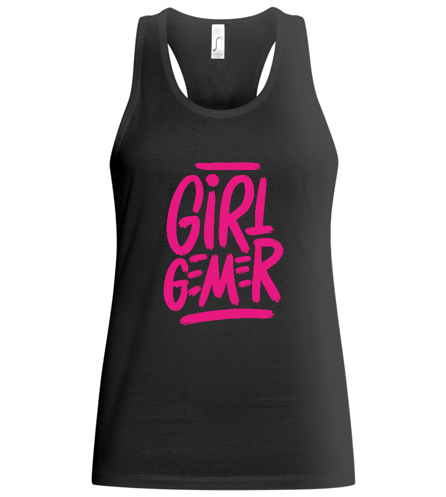 Gamer Girl Design - Basic women's tank top_DEEP BLACK_front