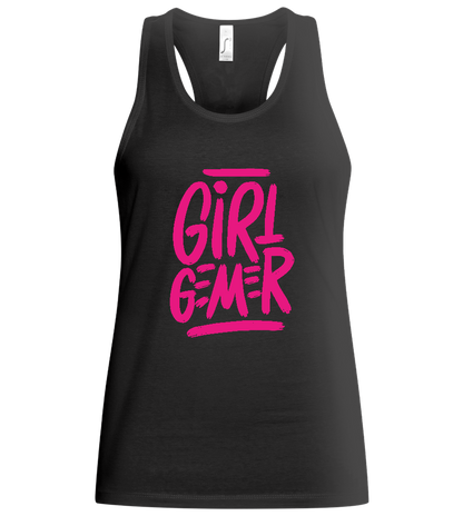 Gamer Girl Design - Basic women's tank top_DEEP BLACK_front