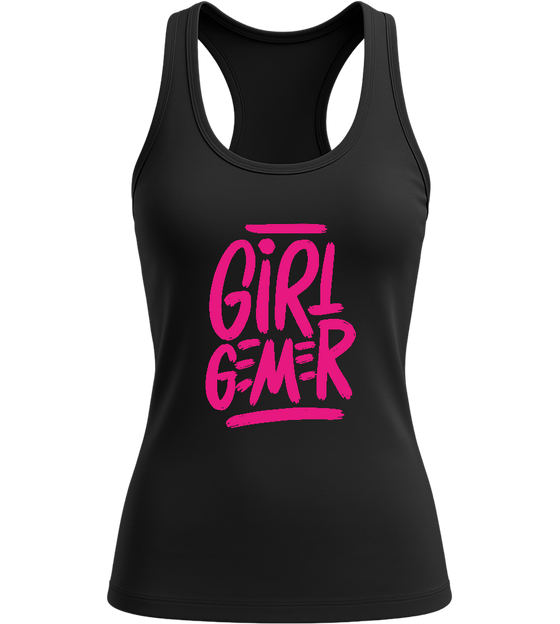 Gamer Girl Design - Basic women's tank top_DEEP BLACK_front