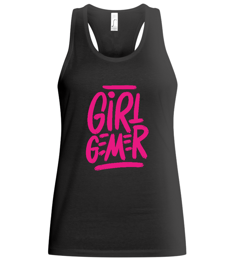 Gamer Girl Design - Basic women's tank top_DEEP BLACK_front