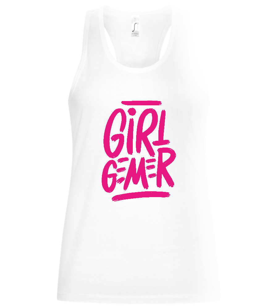 Gamer Girl Design - Basic women's tank top_WHITE_front