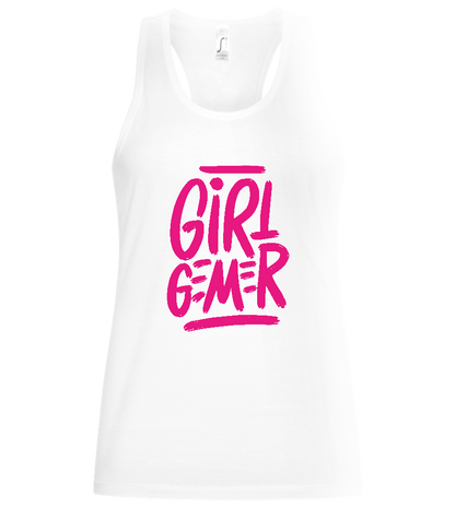 Gamer Girl Design - Basic women's tank top_WHITE_front