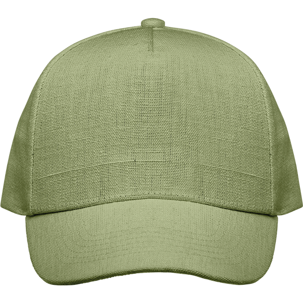 5-Panel Hemp Baseball Cap_GREEN_front