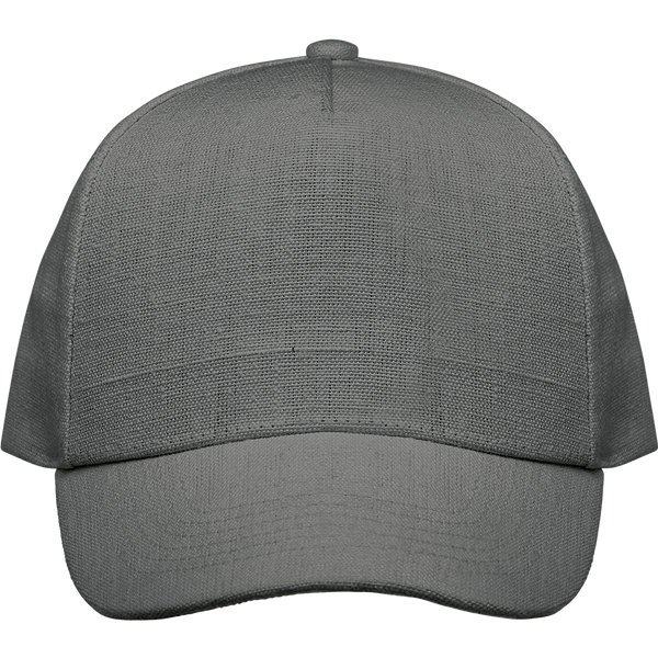 5-Panel Hemp Baseball Cap_GREY_front