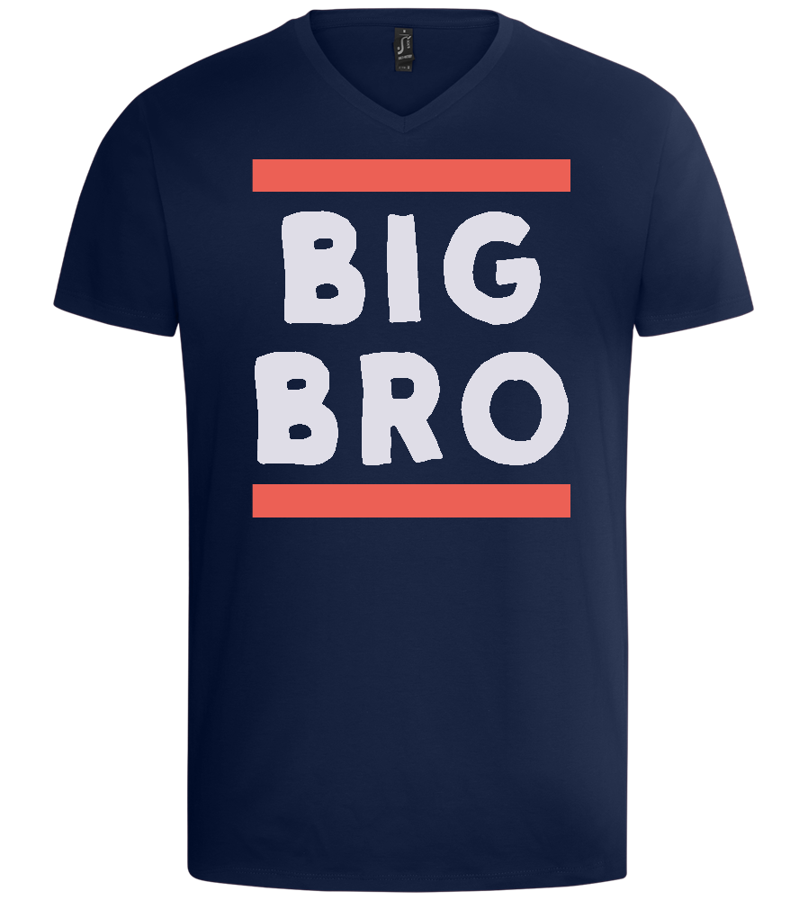 Big Bro Line Design - Basic men's v-neck t-shirt_MARINE_front