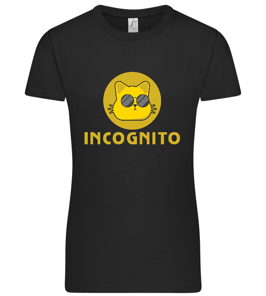 Incognito Design - Premium women's t-shirt_DEEP BLACK_front