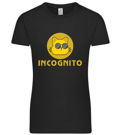 Incognito Design - Premium women's t-shirt_DEEP BLACK_front