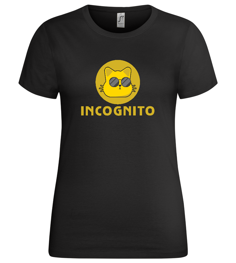 Incognito Design - Premium women's t-shirt_DEEP BLACK_front