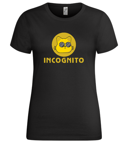 Incognito Design - Premium women's t-shirt_DEEP BLACK_front