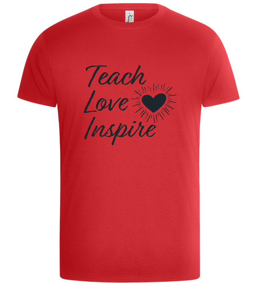 Teach Love Inspire Minimalistic Design - Basic Unisex T-Shirt_RED_front