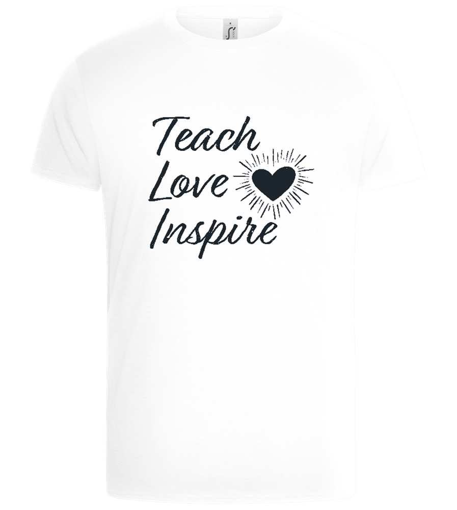 Teach Love Inspire Minimalistic Design - Basic Unisex T-Shirt_WHITE_front