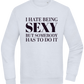 I Hate Being Sexy Design - Comfort Essential Unisex Sweater_CREAMY BLUE_front