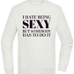 I Hate Being Sexy Design - Comfort Essential Unisex Sweater_CREAMY GREEN_front