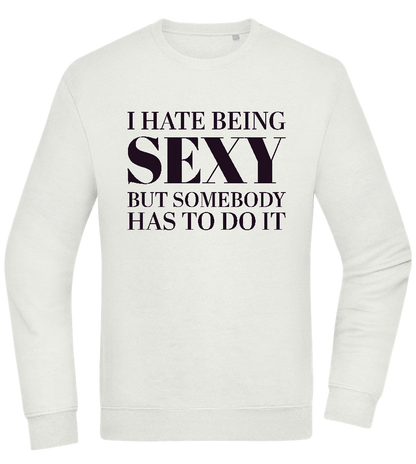 I Hate Being Sexy Design - Comfort Essential Unisex Sweater_CREAMY GREEN_front