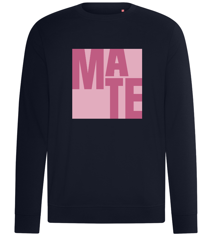 Mate Text Design - Comfort unisex sweater_FRENCH NAVY_front