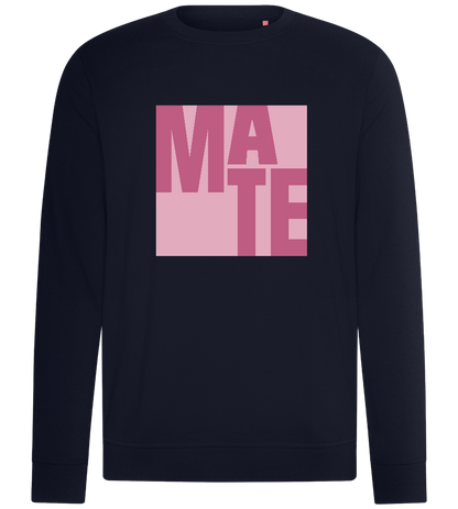 Mate Text Design - Comfort unisex sweater_FRENCH NAVY_front