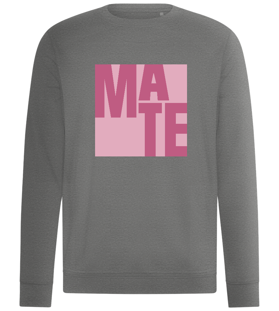 Mate Text Design - Comfort unisex sweater_ORION GREY II_front