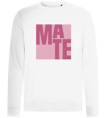 Mate Text Design - Comfort unisex sweater_WHITE_front