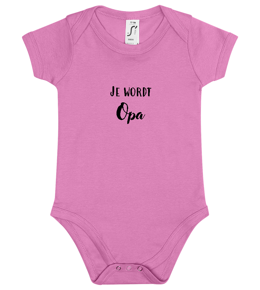 Je Wordt Opa Design - Baby bodysuit_PINK ORCHID_front