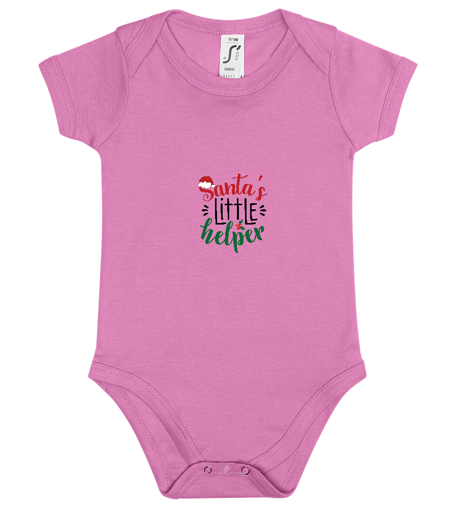 Santa's Helper Design - Baby bodysuit_PINK ORCHID_front