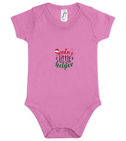 Santa's Helper Design - Baby bodysuit_PINK ORCHID_front