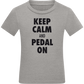 Keep Calm and Pedal On Design - Comfort kids fitted t-shirt_ORION GREY_front