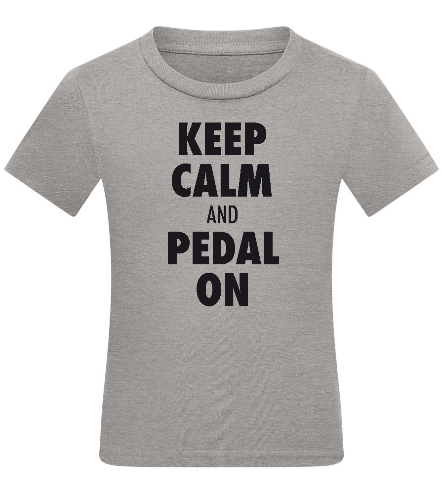 Keep Calm and Pedal On Design - Comfort kids fitted t-shirt_ORION GREY_front