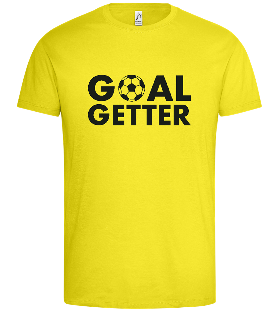 Goal Getter Design - Premium men's t-shirt_LEMON_front