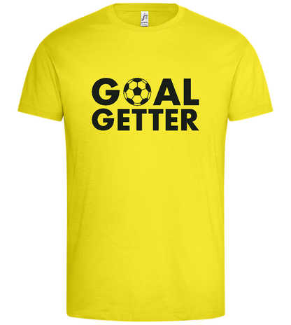 Goal Getter Design - Premium men's t-shirt_LEMON_front