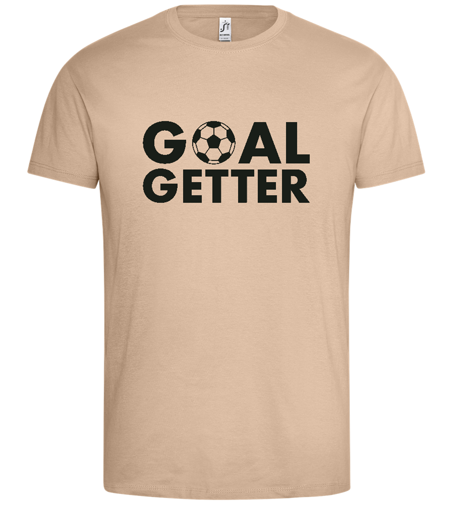 Goal Getter Design - Premium men's t-shirt_SAND_front