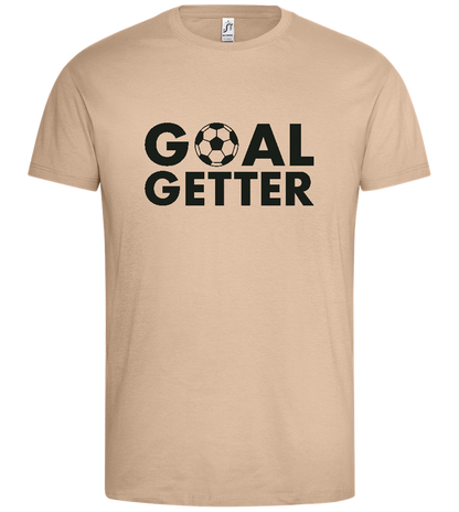 Goal Getter Design - Premium men's t-shirt_SAND_front