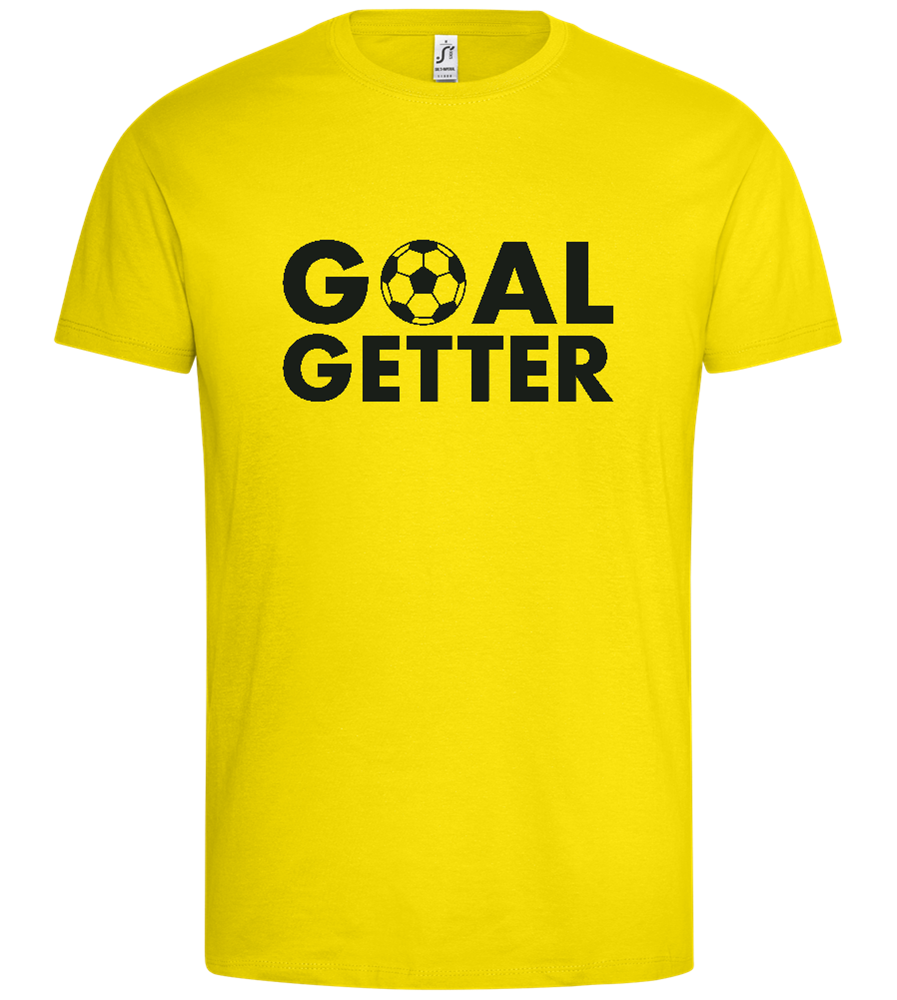 Goal Getter Design - Premium men's t-shirt_YELLOW_front